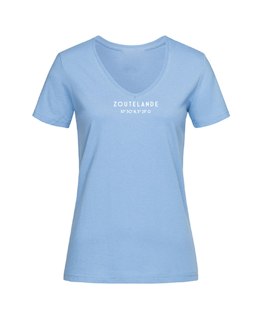 T-Shirt woman V-Neck | Zoutelande Simple